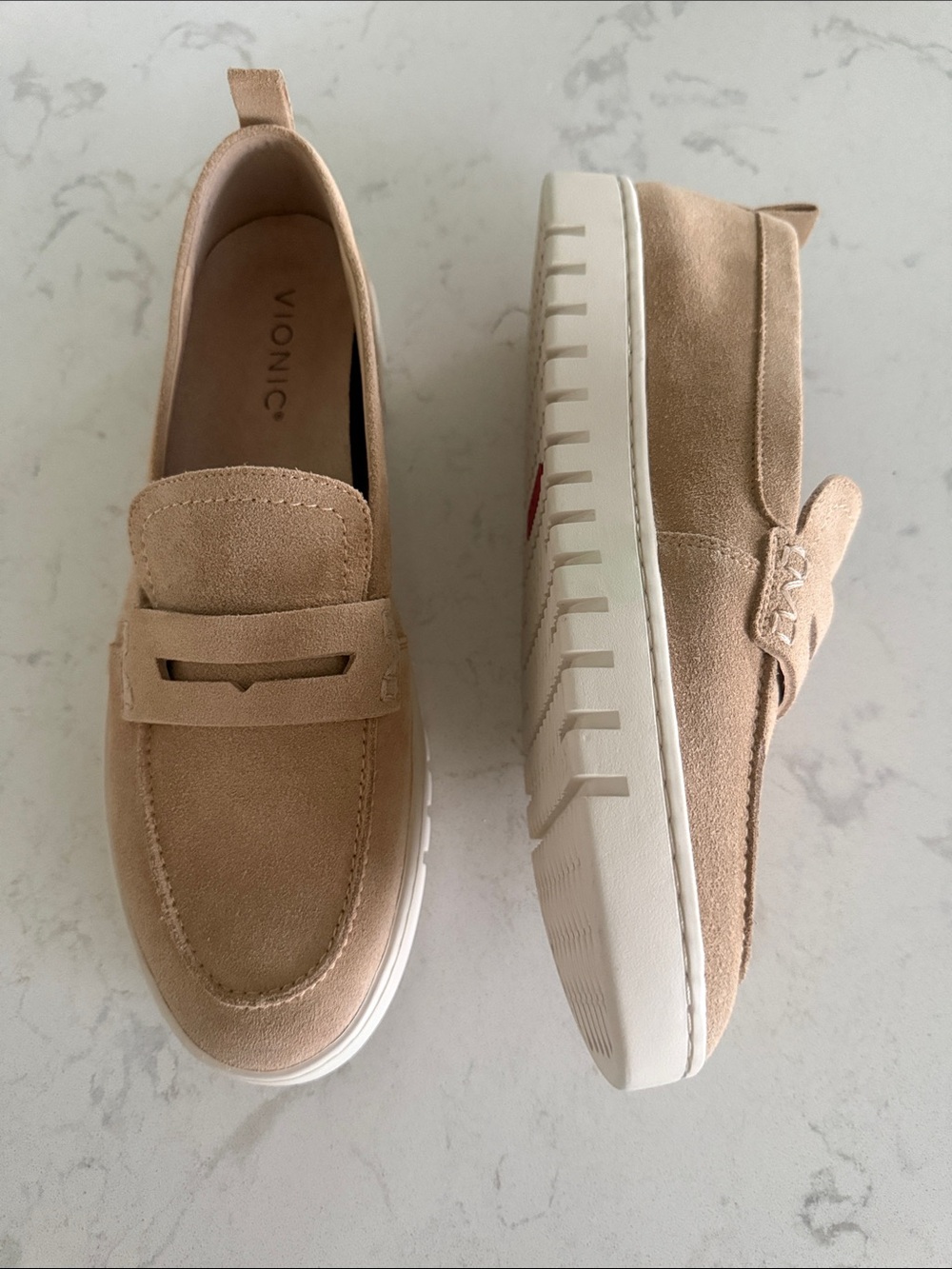 Vionic Uptown Sand Suede Penny Loafer - Size 10 - Picture 5 of 12